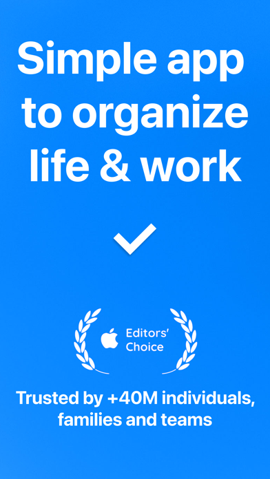 Any.do interface screenshot from its App Store listing