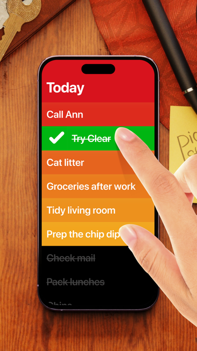 Clear interface screenshot from its App Store listing