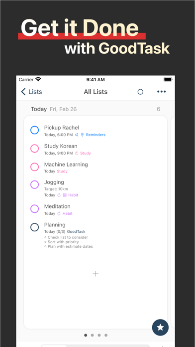 GoodTask interface screenshot from its App Store listing