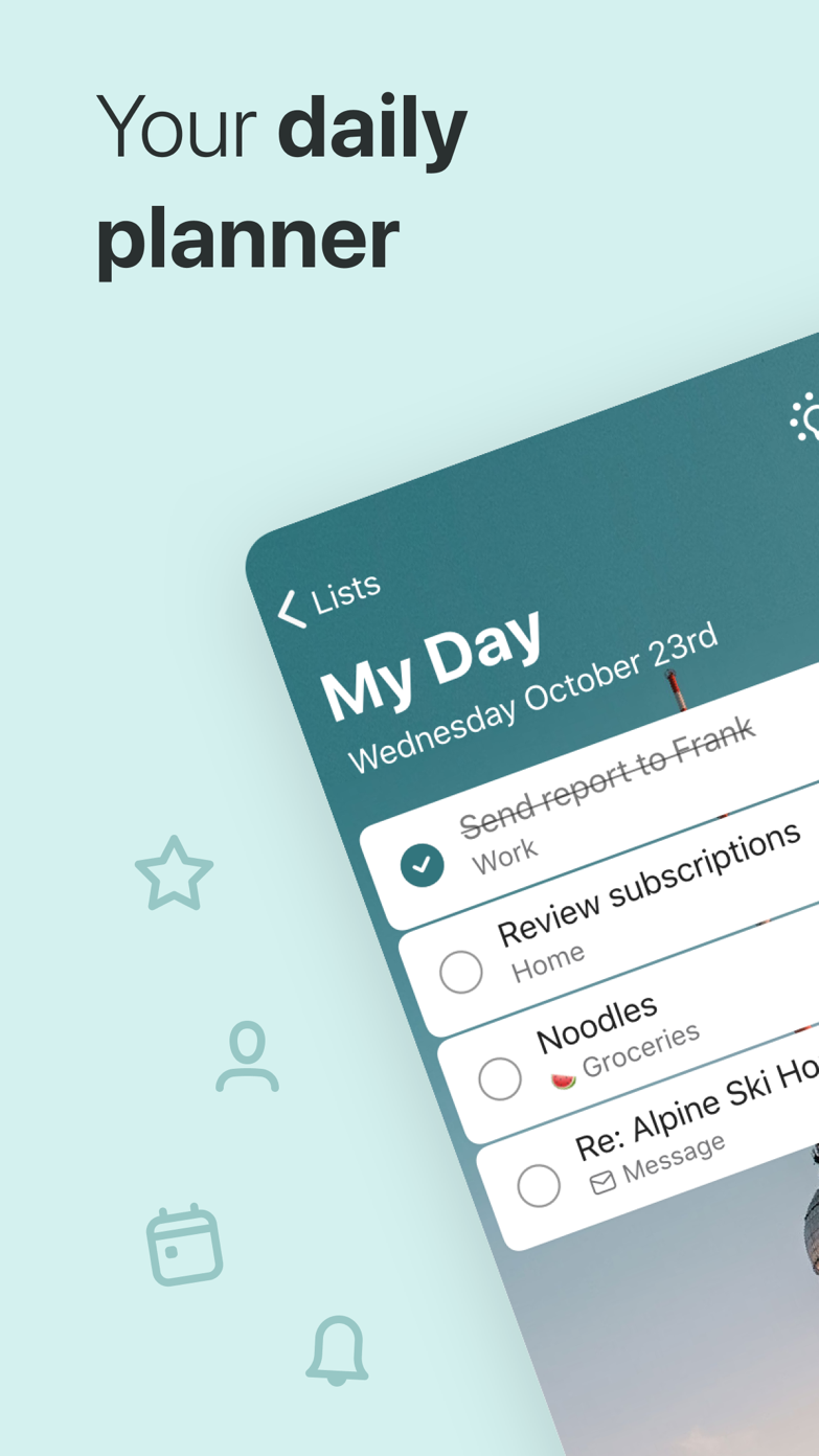 Microsoft To Do interface screenshot from its App Store listing